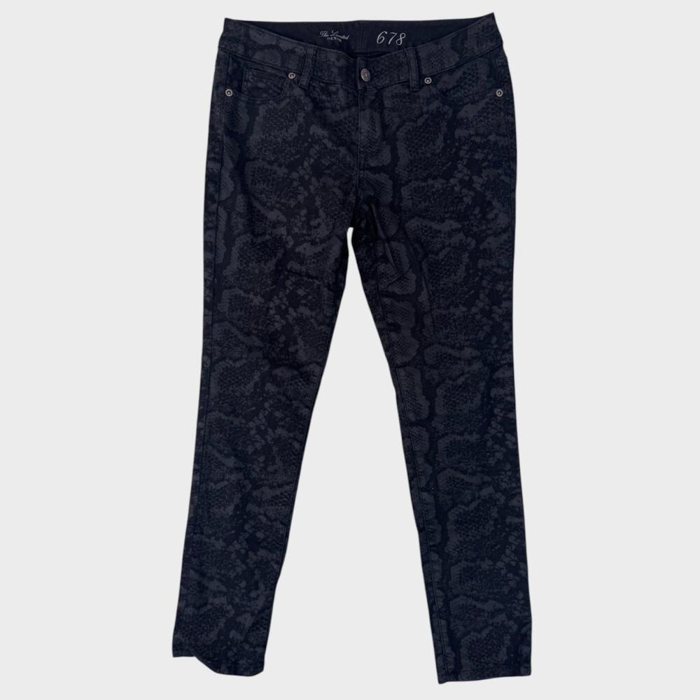 The Limited 678 Denim Black Gray Pattern Size 6 Jeans